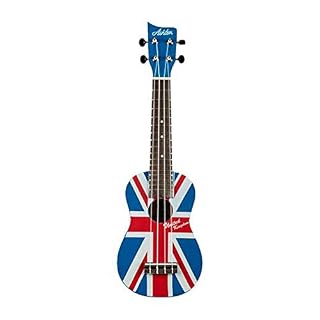 Ashton UKE110UNION Ukulélé soprano avec sac (Union Jack) - Les Beatles, Paul McCartney, John Lennon, RIngo Starr, George Harrison