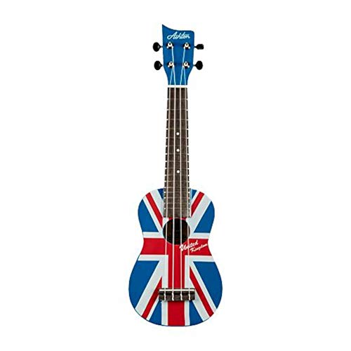 Ashton UKE110UNION Ukulélé soprano avec sac (Union Jack) - Les Beatles, Paul McCartney, John Lennon, RIngo Starr, George Harrison Ashton UKE110UNION Ukulélé soprano avec sac (Union Jack)