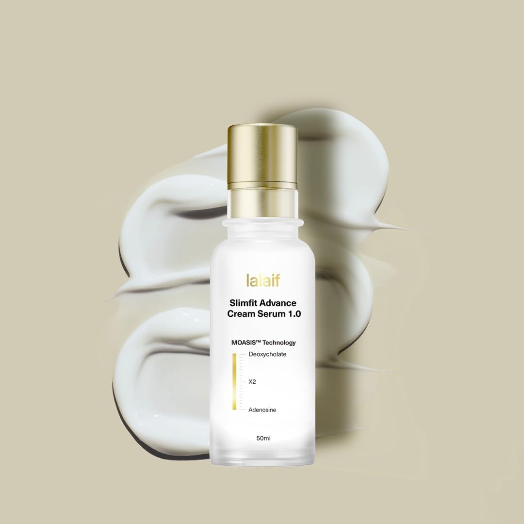 Slimming Cream Serum with Enhanced Deoxycholate & Adenosine – Anti-Wrinkle & Contour Care for Double Chin, Jawline & Body – Korean Skincare | Lalaif Slimfit Advance Cream Serum 1.0 (50ml)