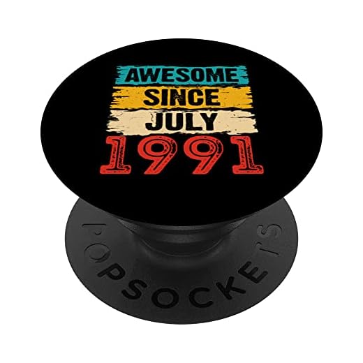 Regalos de cumpleaños 32 años impresionantes desde julio de 1991 PopSockets PopGrip Intercambiable