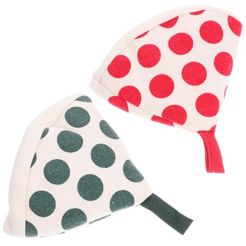 POPETPOP Manchons pour Poignées de Casserole en Coton Lot de 2 Pièces Résistance à l'usure et Isolation Thermique pour Couvercle de Pot Cuisine