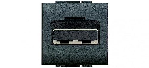 Connecteur fibre optique Bticino L4268LC Livinglight anthracite 1 module