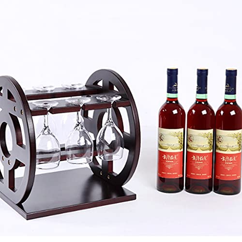 Soporte para botellas de vino de madera maciza estilo europeo miniatura 6