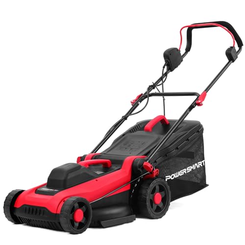 PowerSmart Push Electric Lawn Mower 14-Inch 12.5AMP with Adjustable Cutting