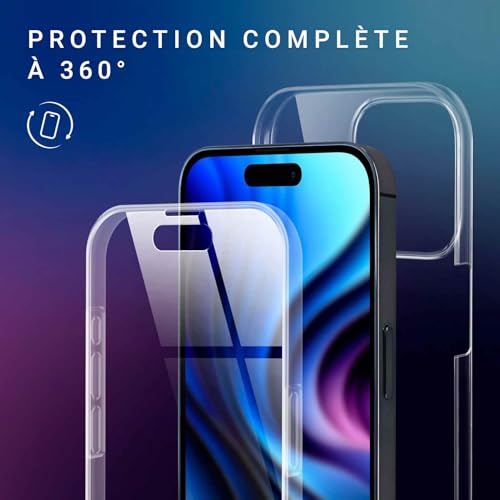 Coque tactile iPhone 15 Pro Max film protection ecran integral antichoc - 2