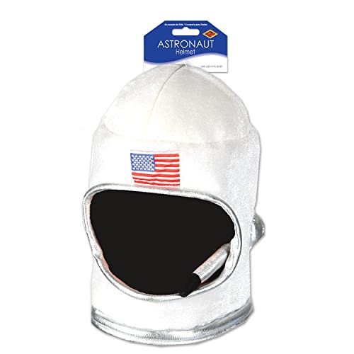Beistle Capacete de astronauta de tecido de pelúcia tema espacial acessório de festa de Halloween, b