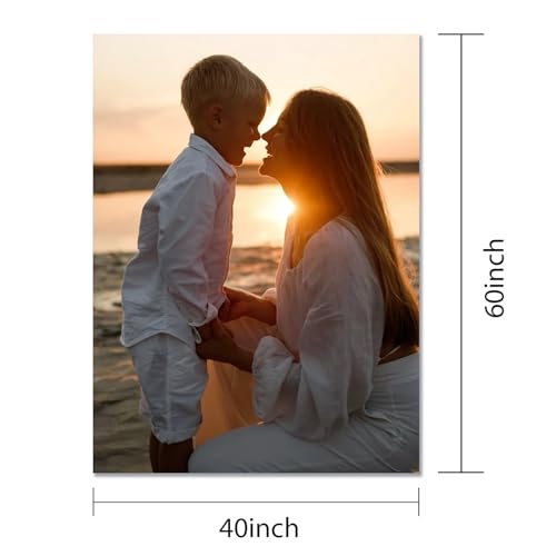 GZZFXXD Personalized Custom 40''x60'' Canvas Prints with Your Photo/your Image Large Wallart Wall Decor for Bedroom Dining room Living room Children's room(Unframed)