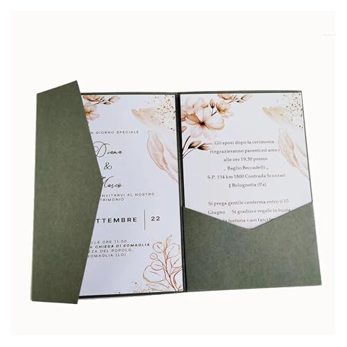 Enveloppes d'invitation 5x7 multicolores | 50 pochettes kraft et style rétro pour mariages