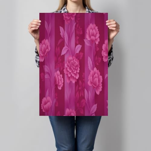 Tableau peinture salon motif floral rétro pour décoration intérieure 80x120 cm
