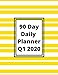 90 Day Daily Planner Q1 2020: Get Organized and Stay Organized in 2020 Yellow horizontal stripes (Quarterly Organizers Mix and Match Medley, Band 1)