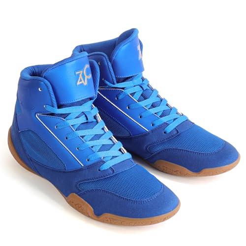 Image of ZVC Wrestling Shoes Men Boxing Shoes for Fighting Shoes Powerlifting Bodybuilding Boots Footwear