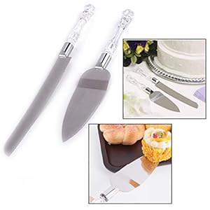 OFKPO 2 stuks roestvrijstalen taartschep, taartmes en taartschep