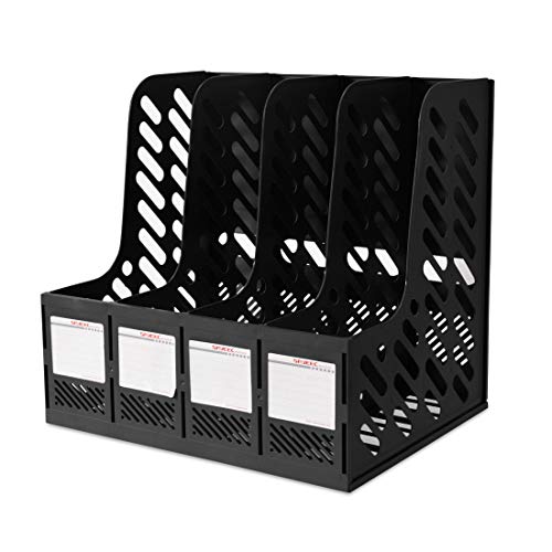 Marte Vanci - Revistero de 4 secciones de plástico resistente con marcos,...