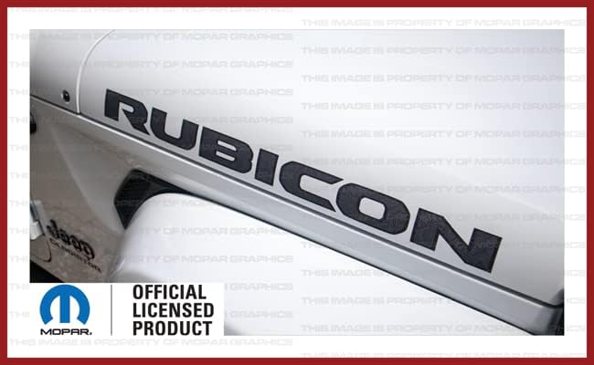 Miniatura 4 de Decal Mods Rubicon - Calcomanías gráficas para capó para Jeep Wrangler y Gladiator JL/JT Rubicon (2018-2024) Topo Map - Relleno gris oscuro,