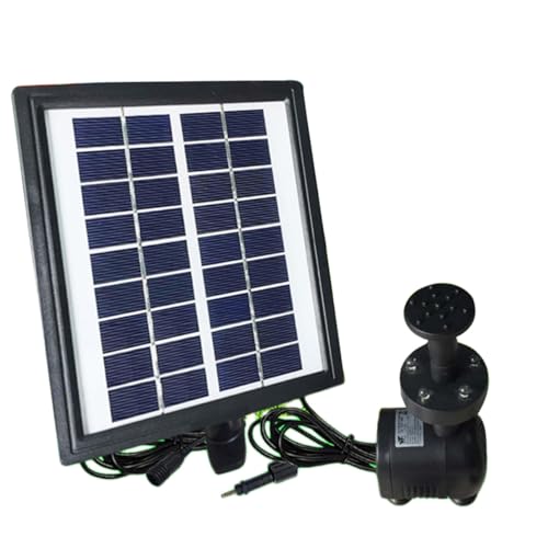 Toyvian 2.8w Solarbetriebene Teichpumpe Mit Austauschbaren Düsen Led Lichtern h Durchfluss Wassersäule Geeignet Für Garten Aquarium Springbrunnen Wasserspiele Und Hydroponik