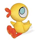 Luxuriously soft Duckling plush toy from THE DUCKLING GETS A COOKIE book Lush yellow chenille body, big embroidered blue eyes; orange velour beak & feet Duckling is cookie baking companion & can be cuddled to sleep at night Comes with Duckling’s cook...