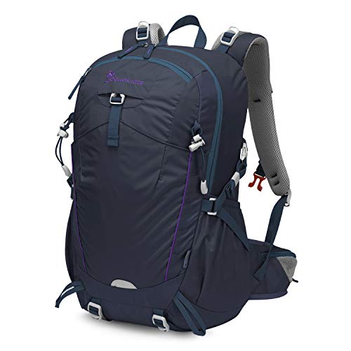 MOUNTAINTOP 35L Unisex Hiking Backpack with Rain Cover (35L-DarkBlue)