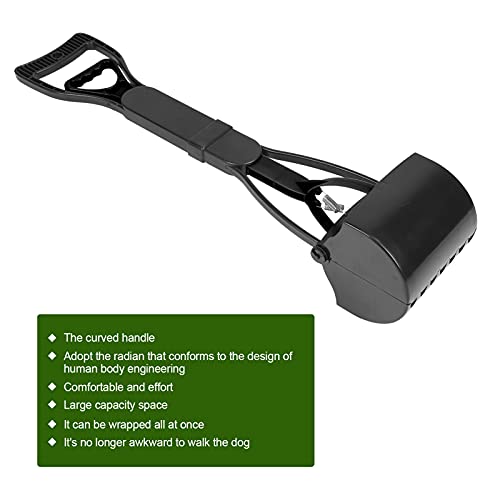 Ejoyous Pet Pooper Scooper, Portable Large Small Dog Scooper, Long Handle Foldable Jaw Poop Scoop, Clean Pick Up Dog Cat Waste Picker Cleaning Tool (All Black) Ejoyous Pet Pooper Scooper, Portable Large Small Dog Scooper, Long Handle Foldable Jaw Poop Scoop, Clean Pick Up Dog Cat Waste Picker Cleaning Tool (All Black)