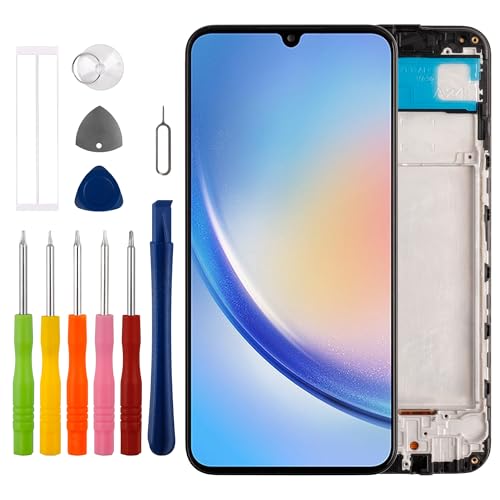 Écran tactile OLED 6,5" avec châssis de réparation Samsung Galaxy M34