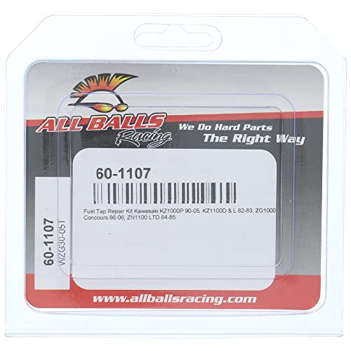 Image of All Balls Racing 60-1107 Fuel Tap Repair Kit Compatible With /Replacement For Kawasaki KZ 1000 P Police 1990-2005, ZN 1100 B LTD Shaft 1984-1985, ZG 1000 A Concours 1986-2006