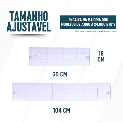 Defletor De Ar Condicionado Split Retrátil Tamanho Ajustável Ângulo Saída De Vento