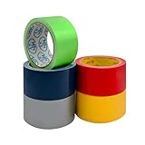 TSAUTO Rainbow Colored Duct Tape — 5 Colors —10 Yards per roll DIY Art Kit Design Tapes Fixed...