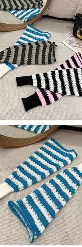 Image of Women Leg Warmer Vintage Striped Leg Socks for Spicy Girls Cute Slim