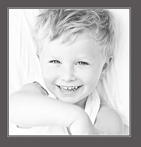 ArtToFrames MAT-154-23x24-Charcoal Cinder/Charcoal Custom Mat for Picture Frame, 23x24