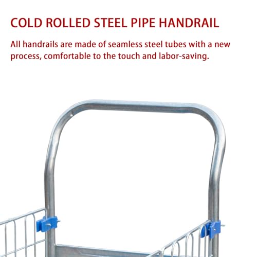 Carretilla plegable utilitaria de metal con ruedas de goma miniatura 4