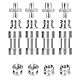 UTEBIT Kamera Gewindeadapter 1/4 zu 3/8 Zoll Stativschraube 1/4 zu 1/4 Gewinde Adapter Silber Metal Spigot Adapter für Kamera/Stativ/Monopad/Kugelkopf/Licht Standplatz