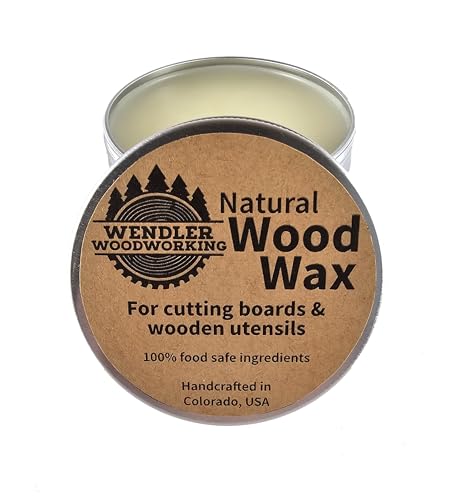 Comparison: Best Beeswax For Cutting Boards 11 Natural Wood Wax for Cutting Boards, Wooden Utensils, Butcher Blocks, Wooden Surfaces - Made with Natural Beeswax and Mineral Oil, Handcrafted in USA, Food Safe, Conditioner, Wood Butter (2 oz)