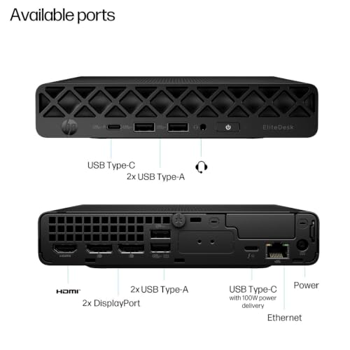 Image of HP EliteDesk 8 Mini G1i Business Desktop Computer - Intel 20-Core Ultra 7 265T VPro - 32GB DDR5-1TB SSD - MFF - DisplayPort - Thunderbolt 4 - Wi-Fi 7 - HDMI - Max to 4 Displays - AI PC - Win 11 Pro