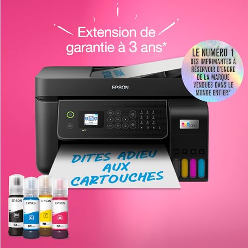 Imprimante multifonction A4 Wi-Fi EcoTank ET-4800 équipée de réservoirs d’encre, avec jusqu’à 3 ans d’encre inclus
