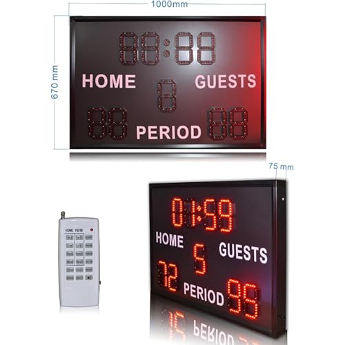 Marcador electrónico LED para fútbol de 6 pulgadas miniatura 2