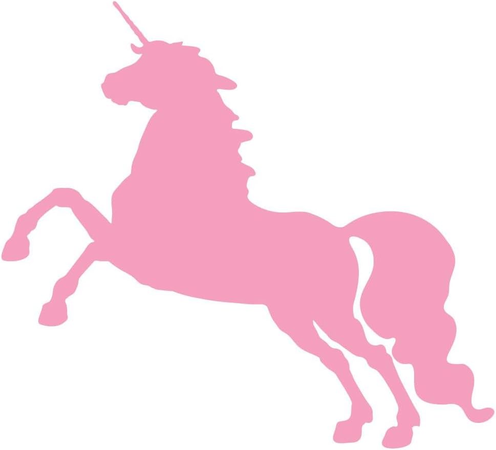 Unicorn Silhouettes Style 5 - Pink Wall Decal - 42 Inches W x 38 Inches H - Peel and Stick Removable Graphic