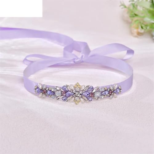 Bridal Sashes For Wedding Dresses Colouful Rhinestones Applique Belt For Women Accessories2