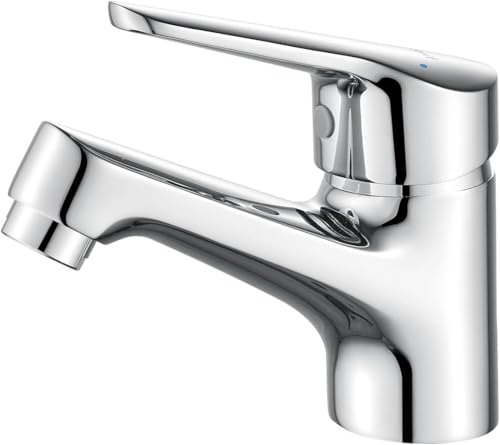 Ibergrif M11050 Bathroom Basin Taps,Sink Taps Mixers Chrome Brass with UK Standard Hoses
