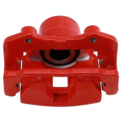 Image of TRQ Front Right Brake Caliper w /Bracket Performance Red Passenger Side | For 2005-2011 Chrysler 300 2009-2011 Dodge Challenger 2006-2011 Charger 2005-2008 Magnum