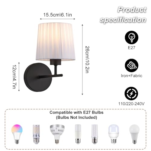Lámparas de pared con iluminación de noche para leer sin fatiga visual 4