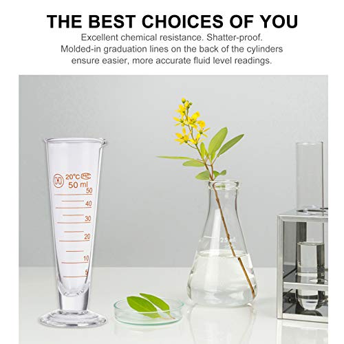 VILLCASE Cpde MediçãCônicde VidrCpMedidr GraduadCpde BilicatCilindGraduads Dispsitivde Experiência Q