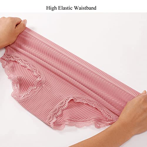 Teen Girls Cotton Underwear 6 Pack Comfort Lace Trim Briefs Panties3