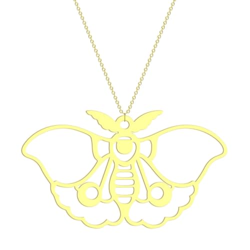 Pendentif papillon Luna Moth gothique - Bijoux punk et collier insecte femme