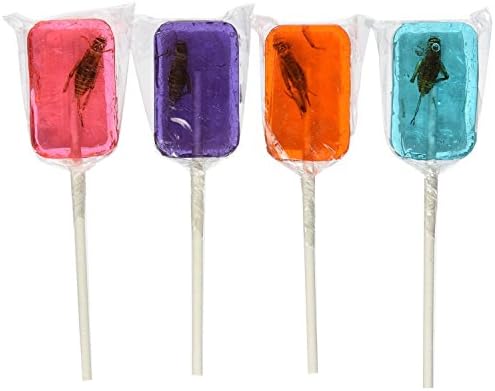 Hotlix Cricket Lollipops - Edible Bug, Blueberry, Grape, Orange, Strawberry