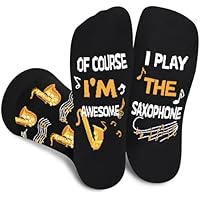Calcetines Divertidos de Saxofón para Hombre, Calcetines