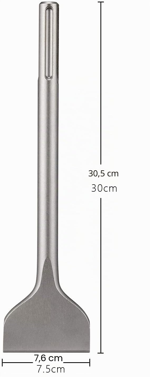 Firecore Burin SDS Max, burin large sds 300 × 75 mm,burin plat sds max,ciseau à bouteille large compatible avec les marteaux SDS Max - FS18312