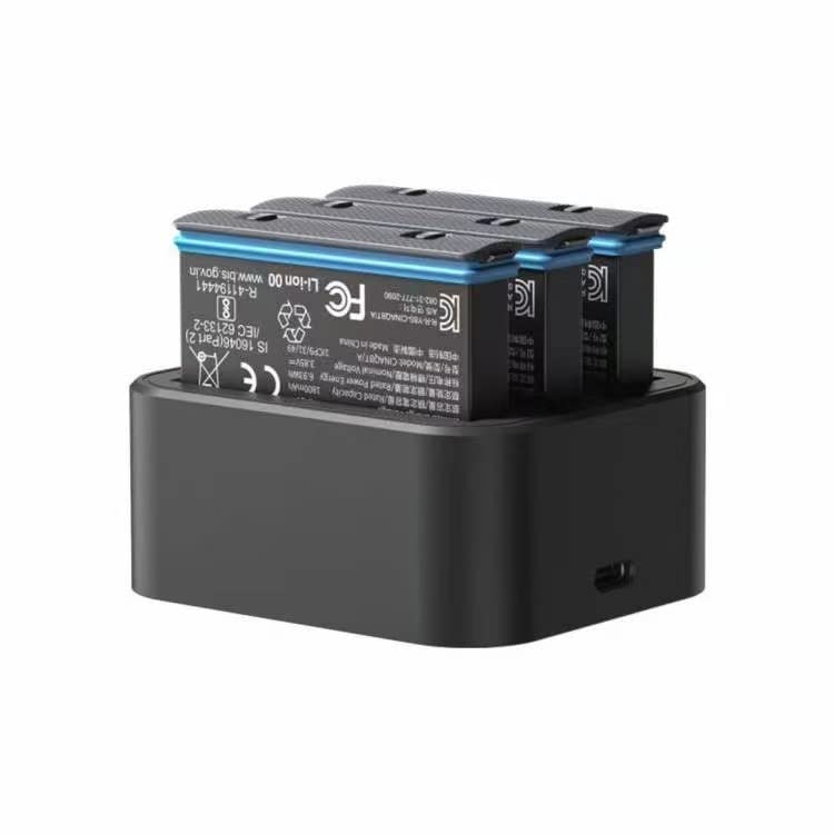 Fotoleey Caricabatterie Rapido Per Insta360 X3 E X2 – Ricarica Fino A 3 Batterie Con USB-C