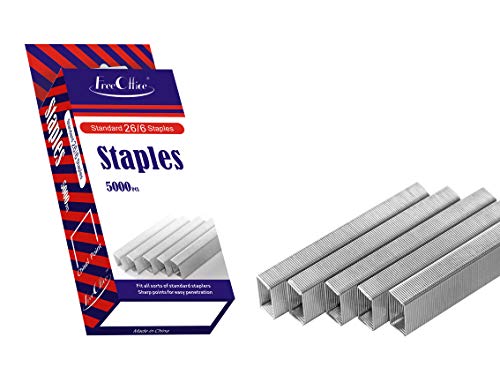 Standard Staples 26/6 1/4In Leg Length Free Office (Silver, 5000 Count)