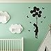 FINIVE Stickers muraux en forme de ballon pour fille Motif papillons