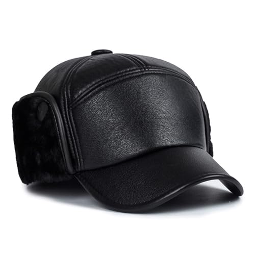 Stylish Sports Hat for Outdoor Activity Warm Hat for Dad Uncle and Grandpa Men Baseball Hat Elderly Trend Warm Hat Black