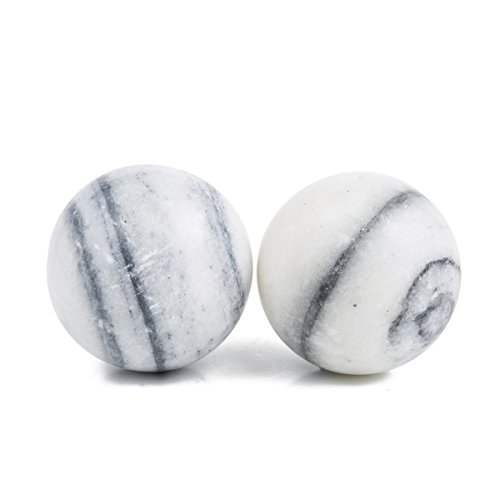 Galaxy Pattern Marble Stone Chinese Healthy Exercise Massage Baoding Balls #TOP2